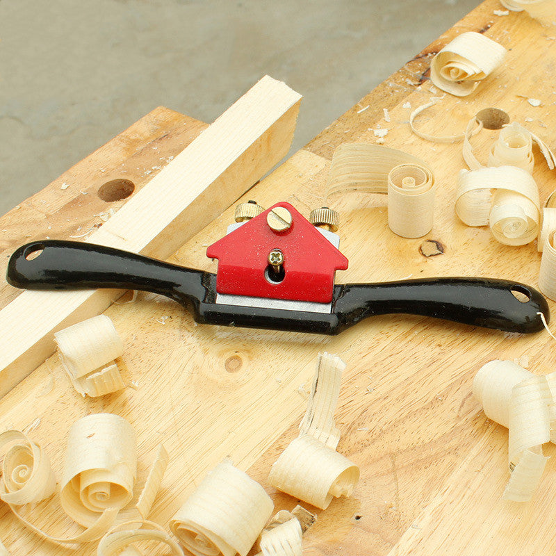 Adjustable Wood Spokeshave - Side View Red and Black 9 Inch
