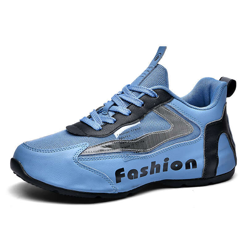 Summer New Sports Shoes Men's Breathable Mesh Shoes Casual Shoe in blue with stylish design and lightweight construction.