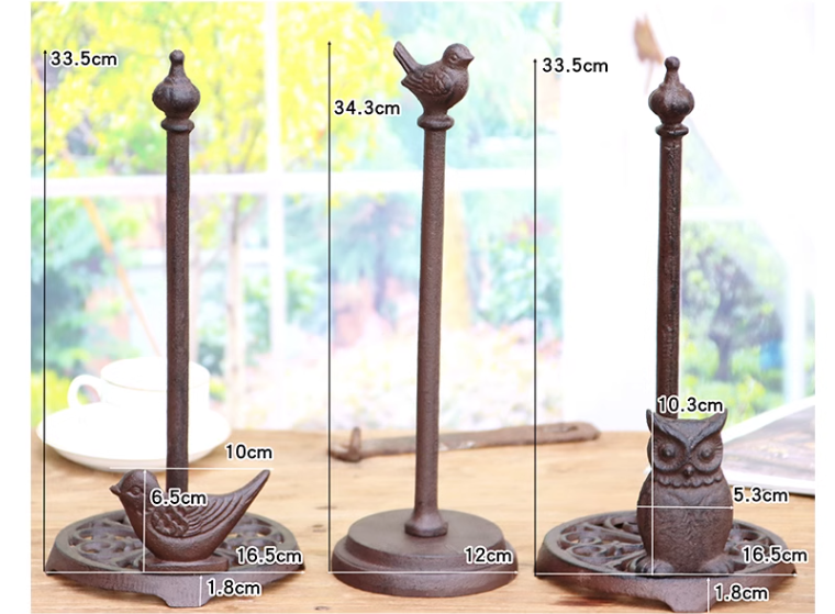 Cast Iron Gardening Owl Kitchen Tissue Holder