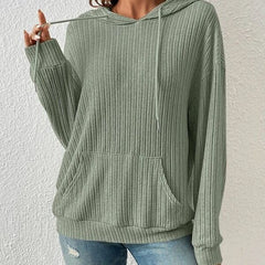 Cozy Drawstring Long-Sleeve Hoodie