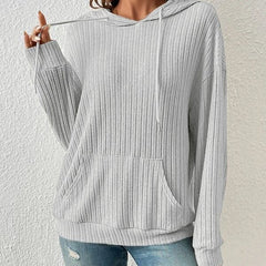 Cozy Drawstring Long-Sleeve Hoodie