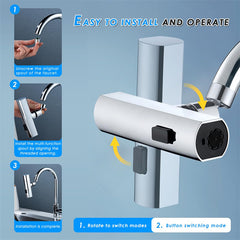 Rotating Splash-Proof Kitchen Faucet Nozzle – Multifunctional Water Saver