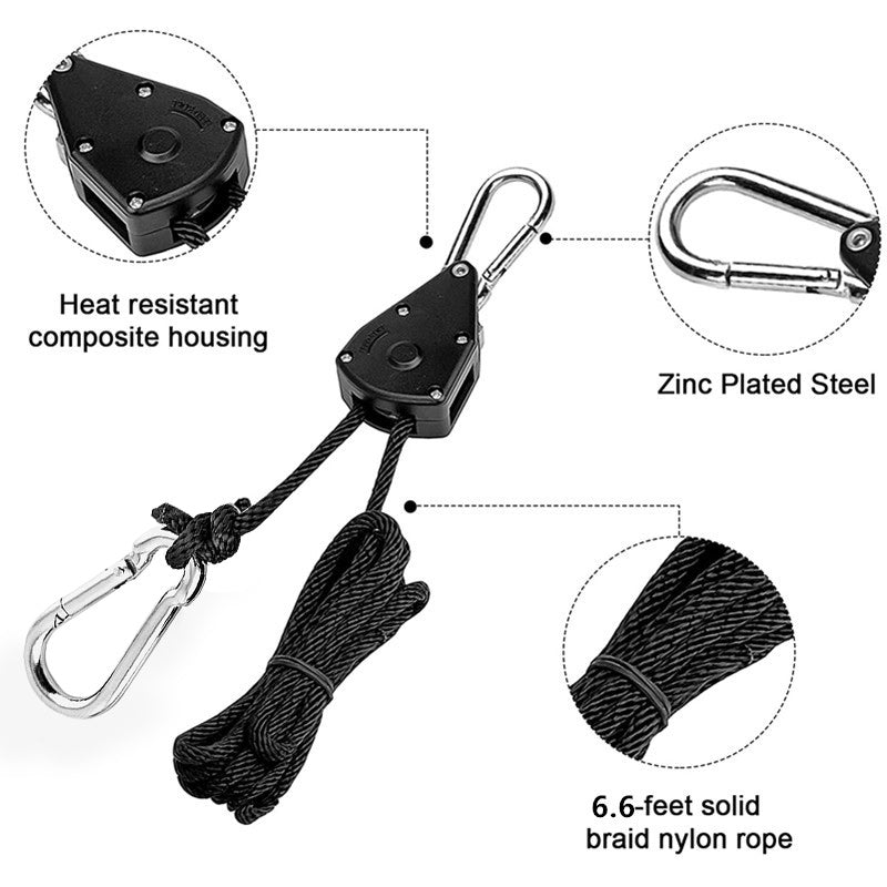 LED Lighting Metal Plastic Ratchet Lift Lanyard