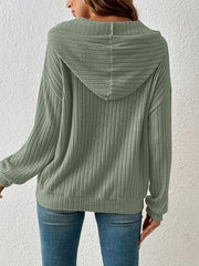 Cozy Drawstring Long-Sleeve Hoodie