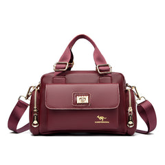 Multi-Functional PU Leather Shoulder Messenger Bag