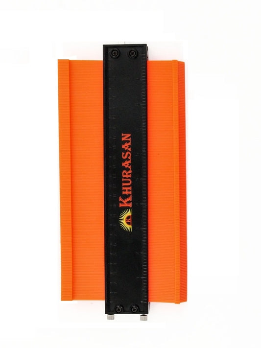 Khurasan 10-Inch Contour Gauge with Adjustable Lock | Profile Gauge Tool for Woodworking, Flooring, Tiling | Includes Carpentry Pencil for Precise Marking