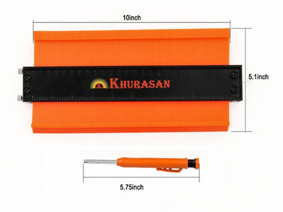 Achieve precision woodworking with the Khorasan Contour Gauge 10-Inch - Essential for carpenters and DIY enthusiasts.