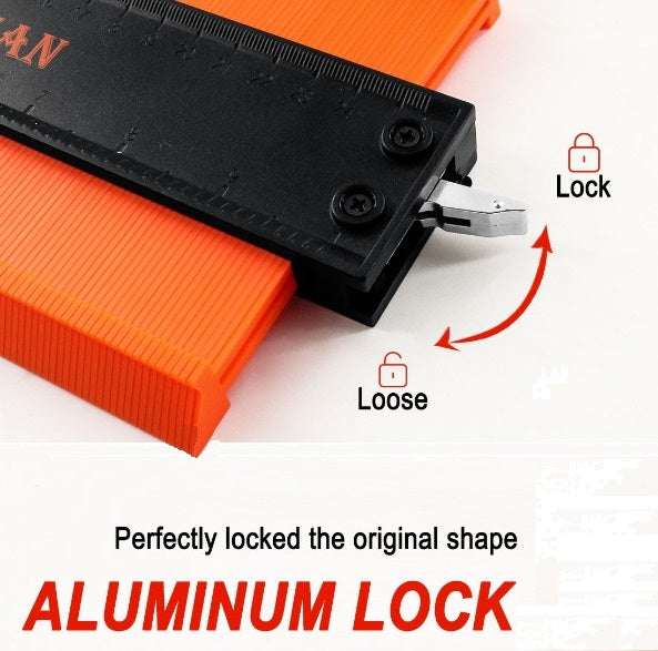 Precision Contour Gauge with Secure Locking Mechanism for Accurate Shape Replication.