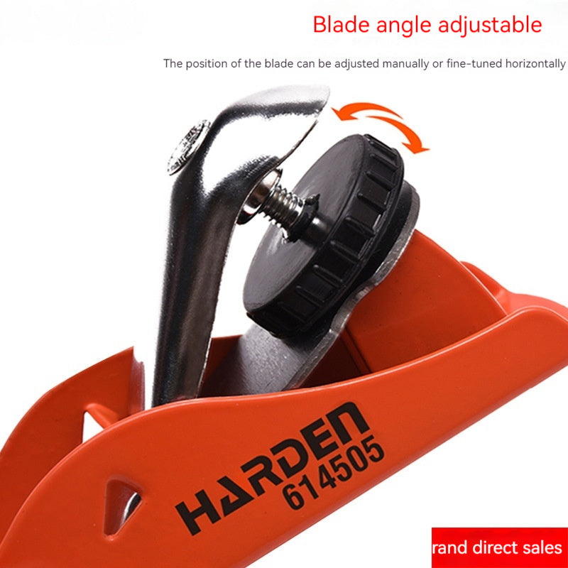 Handton Manual Wood Planer - In Use Hand Push Planing Wood Surface