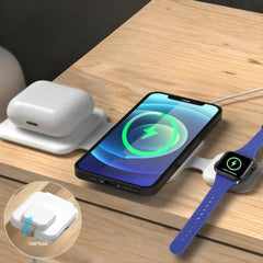 3-in-1 Magnetic Foldable Wireless Charger