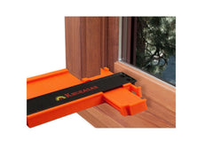 Khorasan 10 Inch Contour Gauge with Lock - In Use Copying Shape on Wood Surface