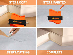 Khorasan 5 Inch Contour Gauge 2-Pack - In Use on Skirting Board Profile Transfer