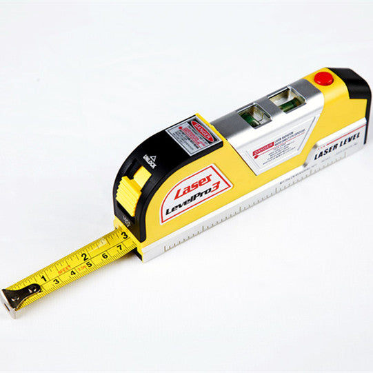 Khorasan Simple Plastic Laser Measuring Level LV02 - Beige ABS with Circle Ruler