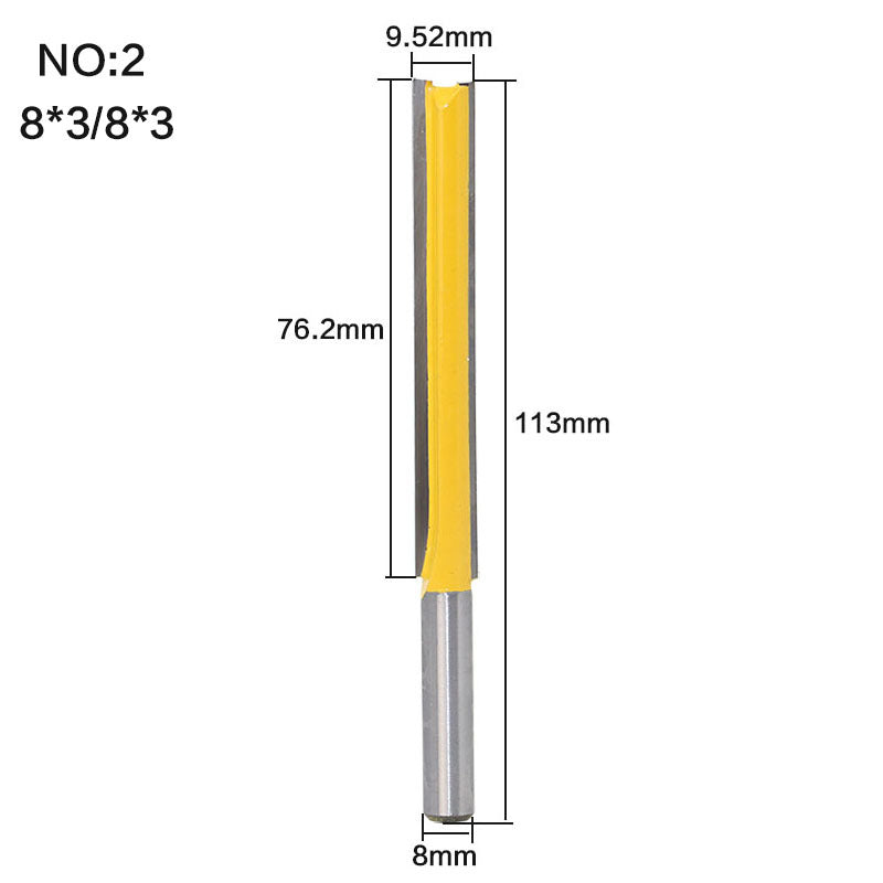 Straight Router Bit - Single Piece Close Up T-Slot Milling Cutter