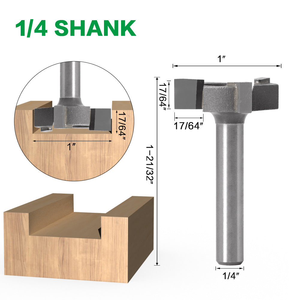 T-Slot Router Bit - 1/4 Inch Shank Version for US Britain France Europe