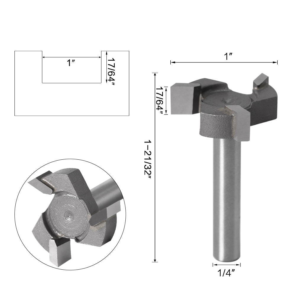 T-Slot Router Bit - Multiple Sizes Set for T-Track Groove Cutting